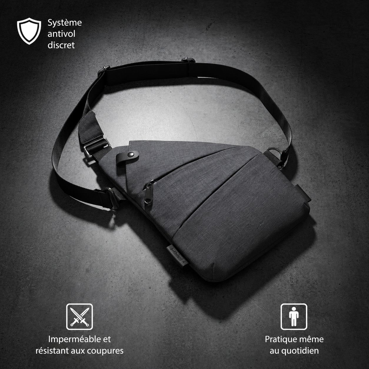 Sac bandoulière anti-vol