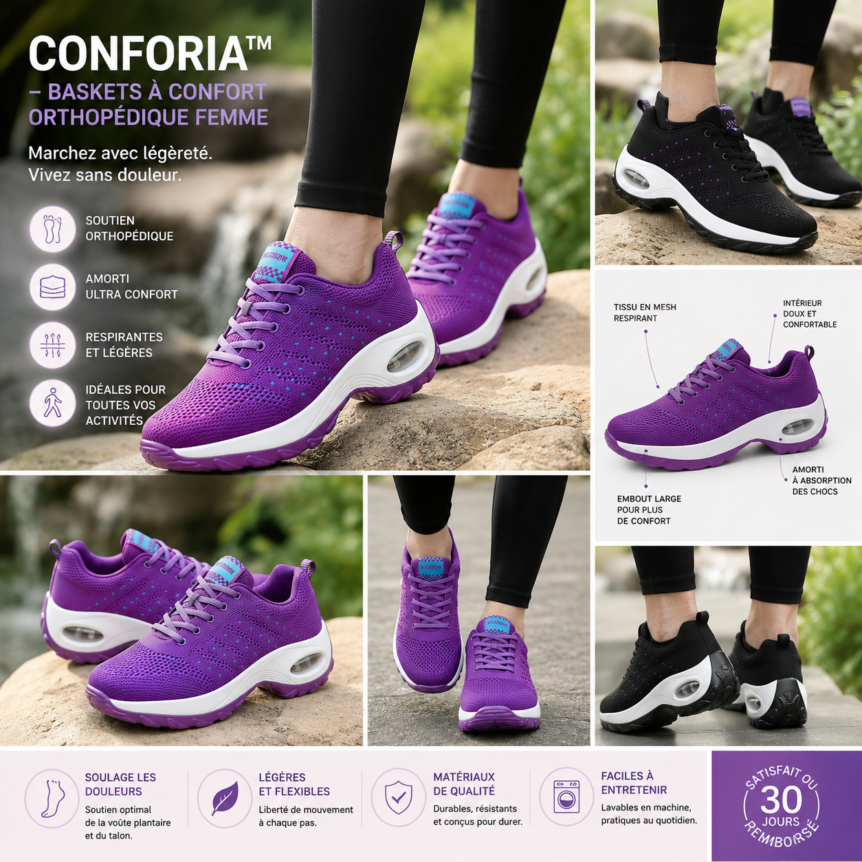 Belle Vita™ – Baskets à Confort Orthopédique Femme