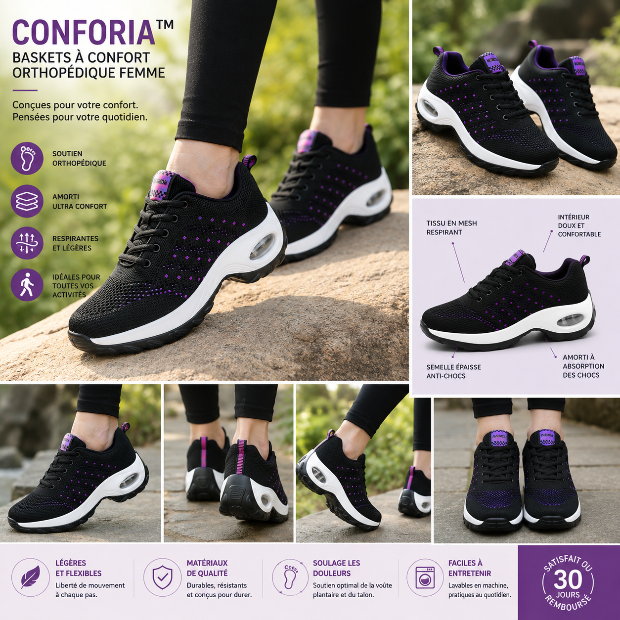 Belle Vita™ – Baskets à Confort Orthopédique Femme