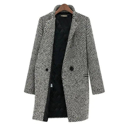 Manteau élégant doté d'une coupe longue flatteuse avec doublure chaude