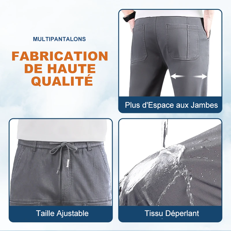 FlexiCargo™ – Pantalon cargo résistant et extensible | multiples poches | coupe confortable | 3 longueurs
