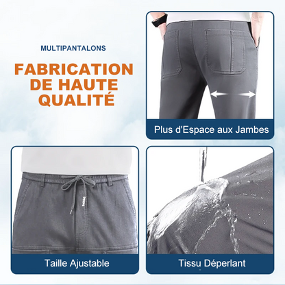 FlexiCargo™ – Pantalon cargo résistant et extensible | multiples poches | coupe confortable | 3 longueurs