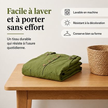 ÉVASIA™ - Salopette Décontractée – Coupe Ample, Bretelles Ajustables & Tissu Léger Respirant
