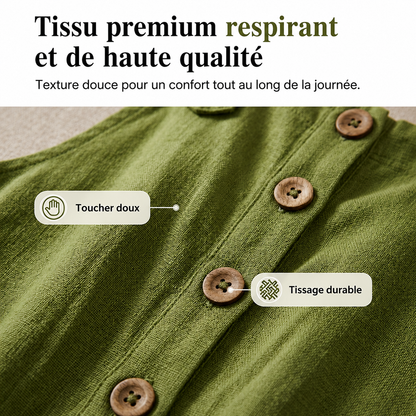 ÉVASIA™ - Salopette Décontractée – Coupe Ample, Bretelles Ajustables & Tissu Léger Respirant