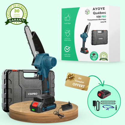 V30PRO™ – Tronçonneuse électrique sans fil - 2ème batterie offerte