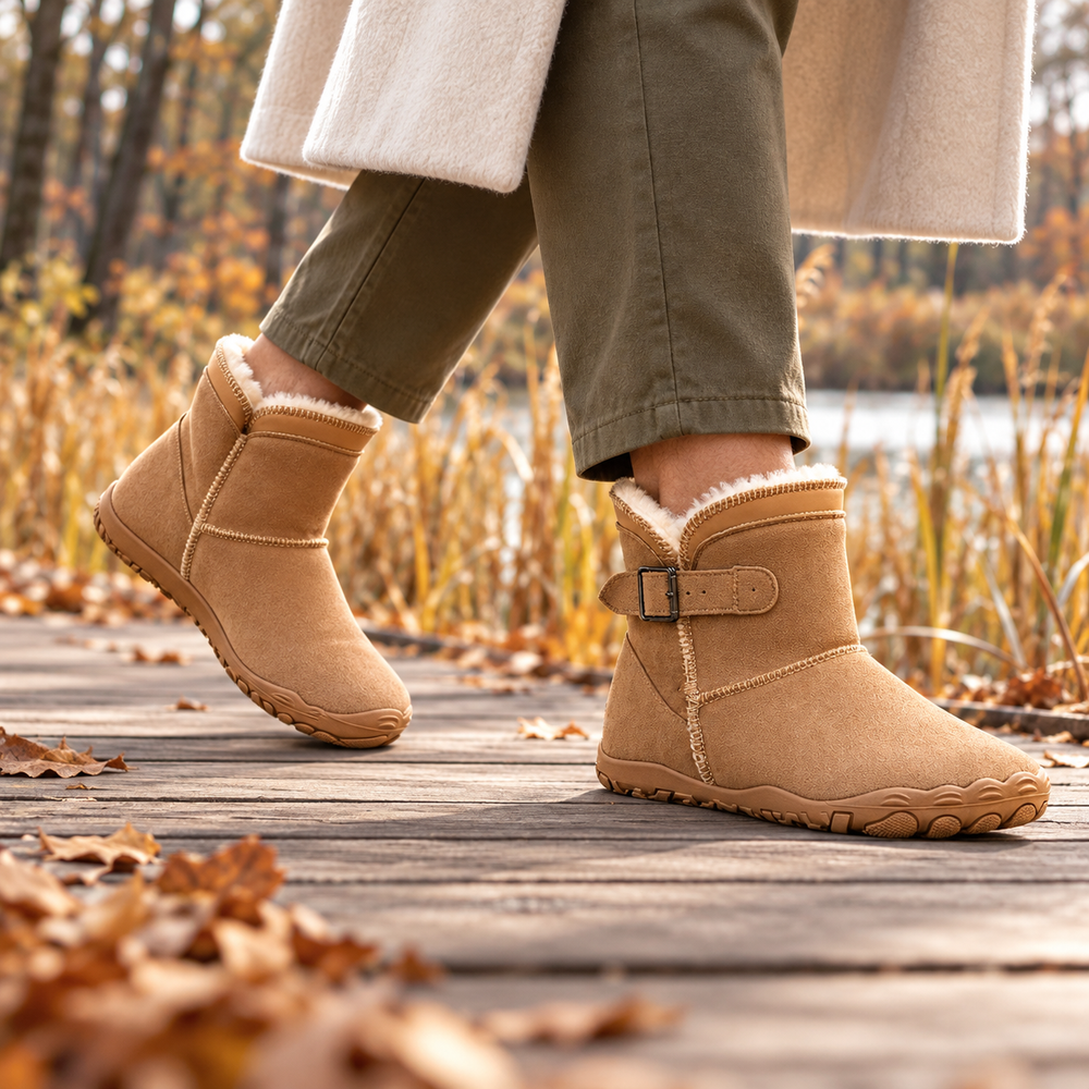 
Bottines doublées avec boucle latérale