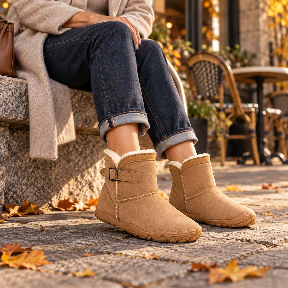 
Bottines doublées avec boucle latérale