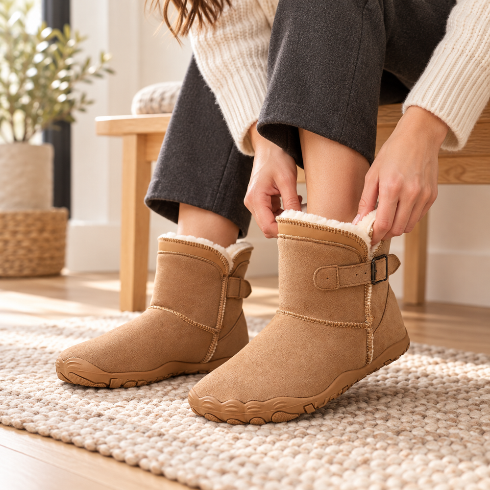 
Bottines doublées avec boucle latérale