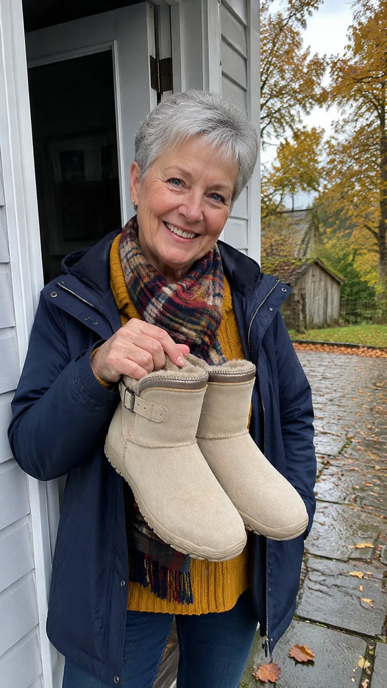 
Bottines camel portées par une femme