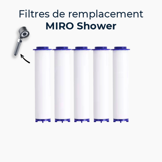 Filtres de remplacement MIR0Shower™ – filtration avancée | eau plus douce | installation 10 s