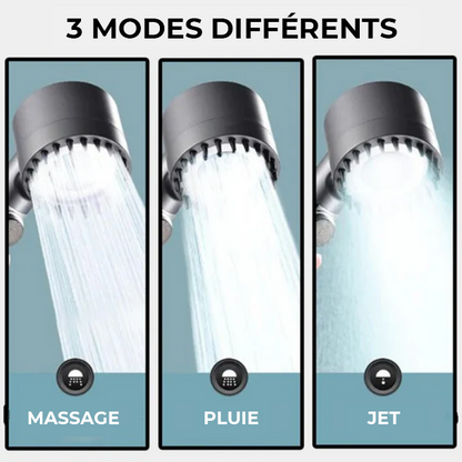 MIR0Shower™ – Pommeau de douche haute pression | filtration intégrée | 3 modes spa | jusqu’à −30 % d’eau