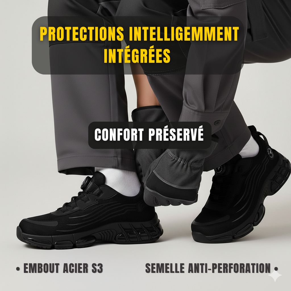 Atlas S3™ – Chaussures de sécurité : norme S3, antidérapantes SRC, étanches WR, coque acier & semelle Kevlar