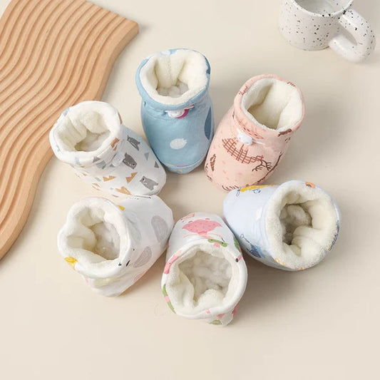 DouxP’tits™ – Bottillons bébé fourrés | faciles à enfiler | semelle antidérapante souple | respirants