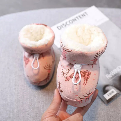 DouxP’tits™ – Bottillons bébé fourrés | faciles à enfiler | semelle antidérapante souple | respirants