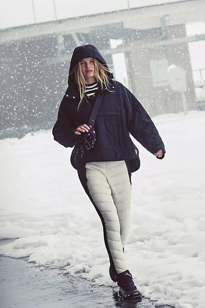 CloudQuilt™ – Pull puffer matelassé | chaleur légère | coupe moderne | déperlant | demi-zip
