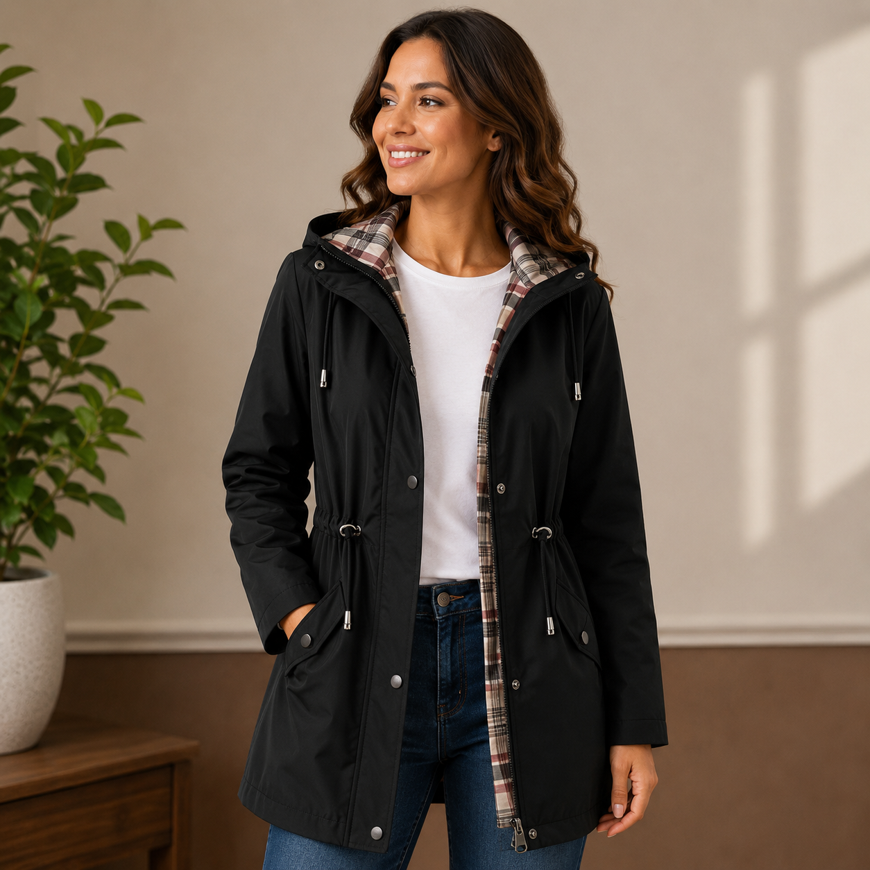 Proof-JA™ Veste imperméable coupe-vent à capuche